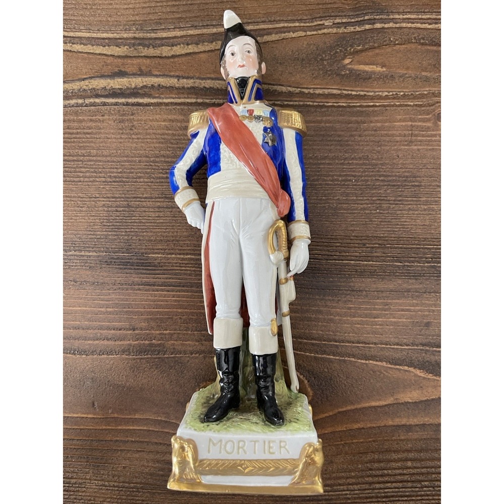 Sitzendorf Porcelain Figurine Mortier Napoleonic Marshal‎ 10" Made in Germany